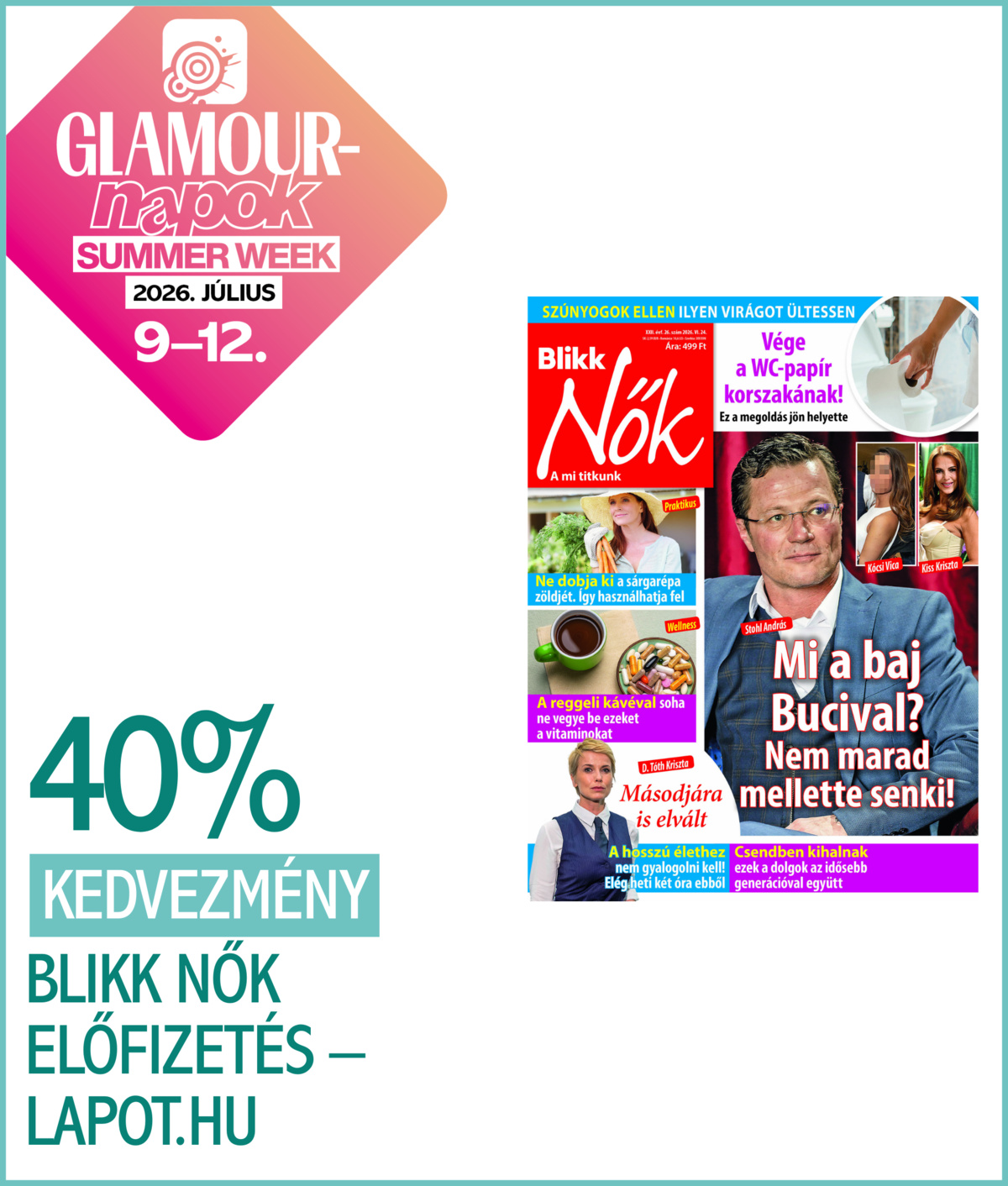 Blikk Nők előfizetés - lapot.hu kupon